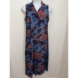 Hilo Hattie The Hawaiian Original Maxi Dress Womens L Floral Sleeveless Vintage